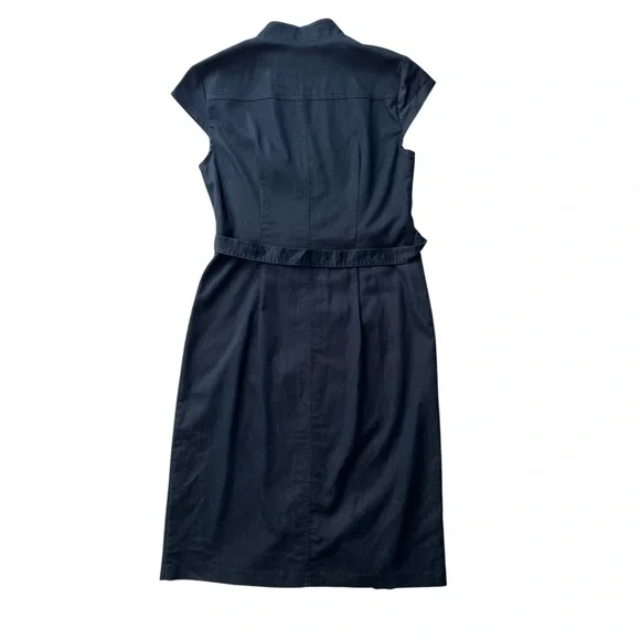 Connected Navy Button-Down Lightweight Dress - 6 - Picture 2 of 7